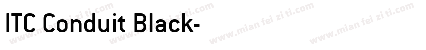 ITC Conduit Black字体转换
